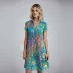 Women's Elegant Floral Midi Dress for Effortless Trendy Style