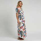 Women's Tropical Floral Maxi Dress for Timeless Style
