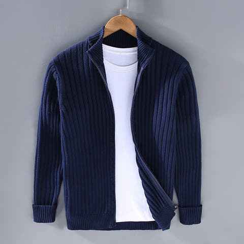 Jacob - Ribbed Zip Pullover Sweater