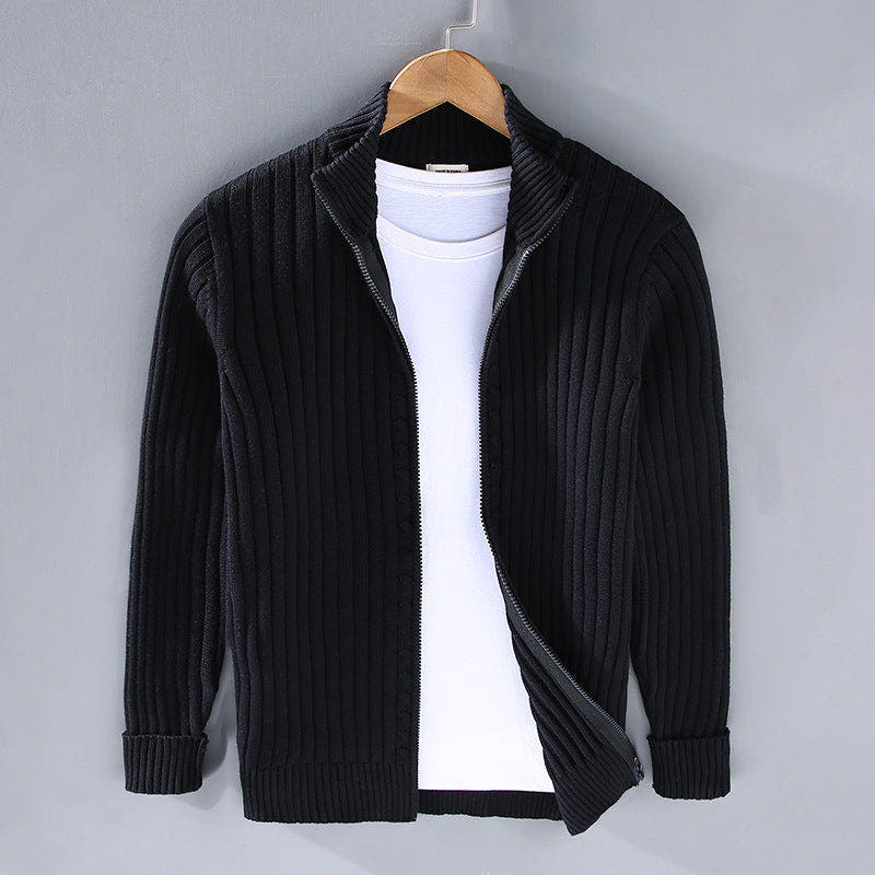 Jacob - Ribbed Zip Pullover Sweater