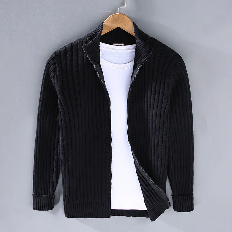 Jacob - Ribbed Zip Pullover Sweater