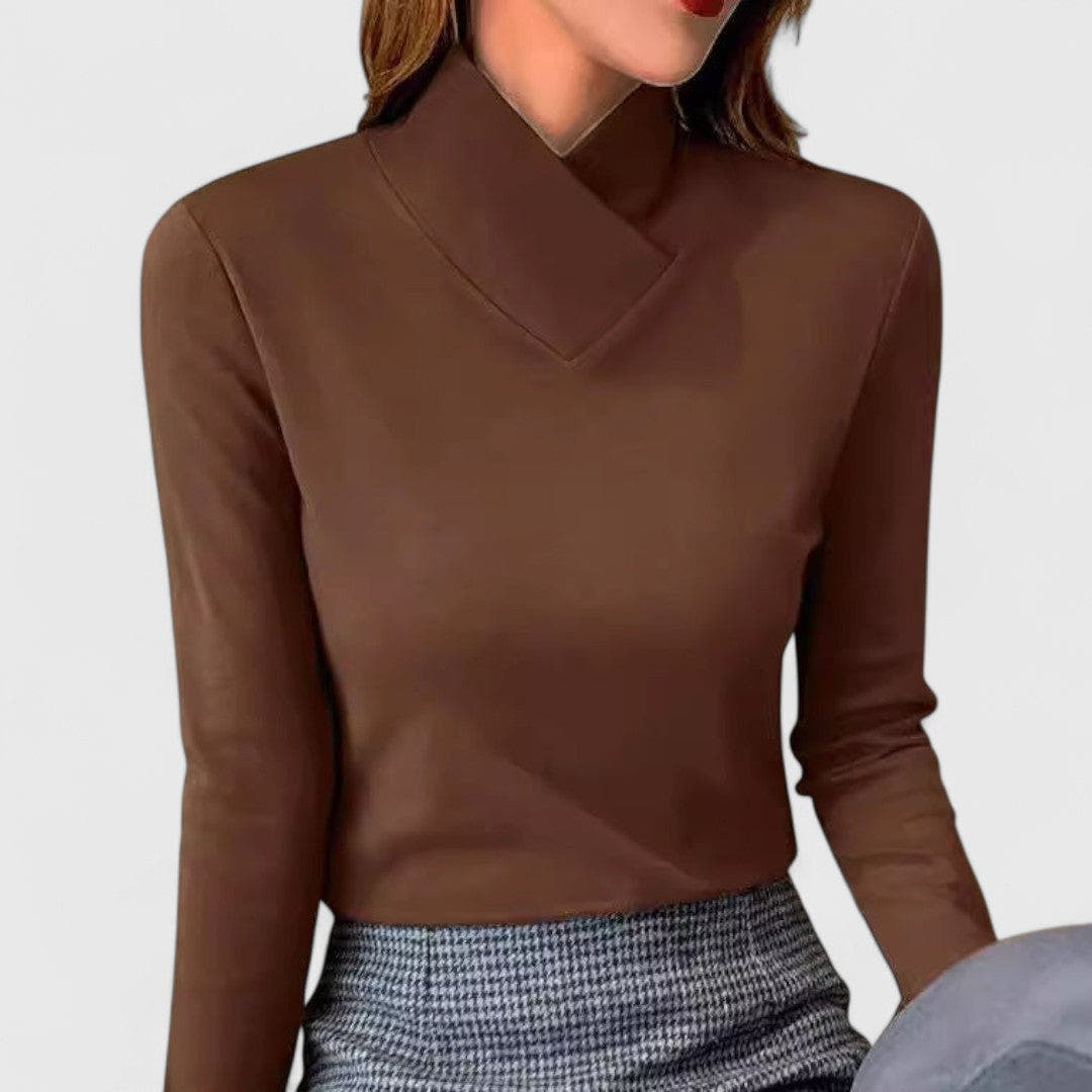 Antonella Sleek Fit Modern Turtleneck Top