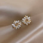 Brittany | Moon Opal and Petal Earrings for Women for Celestial Glow