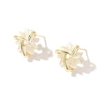 Brittany | Moon Opal and Petal Earrings for Women for Celestial Glow