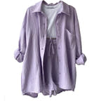 Alira Relaxed Short-Sleeve Button Two-Piece Set
