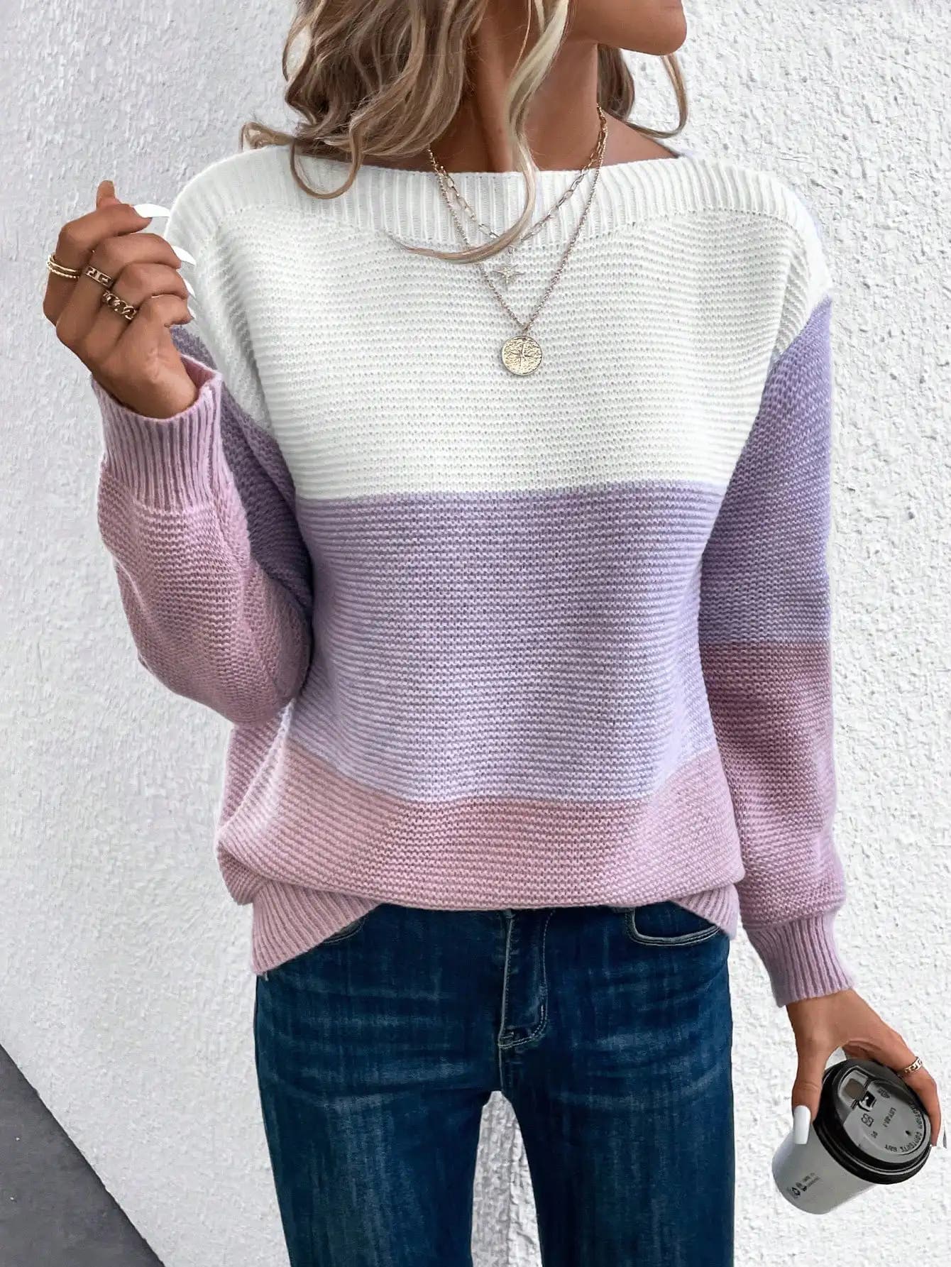 Kaylee Gradient Flow Relaxed-Fit Sweater