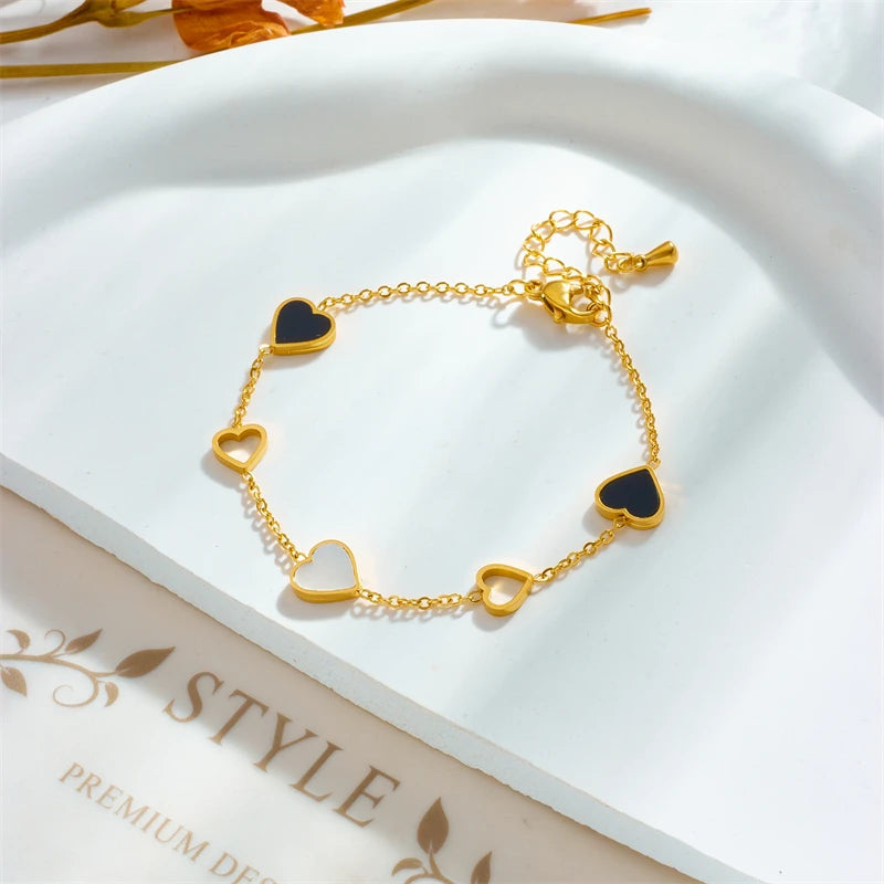 Rebecca | Gold Plated Heart Bracelet for Women for Romantic Elegance