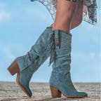 Lena Western Boot with Fringe and Turquoise Accents
