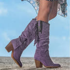 Lena Western Boot with Fringe and Turquoise Accents