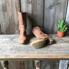 Avery Boots with Low Block Heel and Panel Stitching