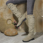 Alexis Knee High Boot with Slouchy Fit and Buckle Detail