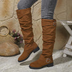 Alexis Knee High Boot with Slouchy Fit and Buckle Detail