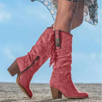 Lena Western Boot with Fringe and Turquoise Accents