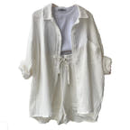 Alira Relaxed Short-Sleeve Button Two-Piece Set
