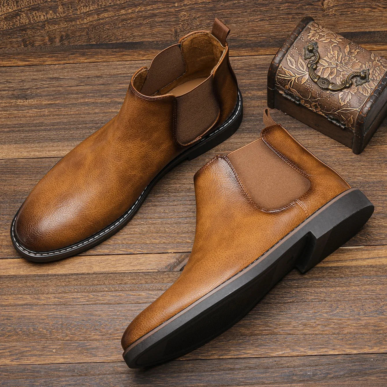 Wayne - Retro Cowhide Boots