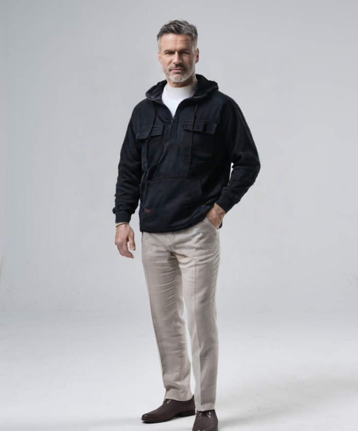 Stephen - Zip-Up Hooded Sweatshirt