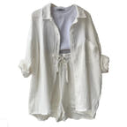 Alira Relaxed Short-Sleeve Button Two-Piece Set