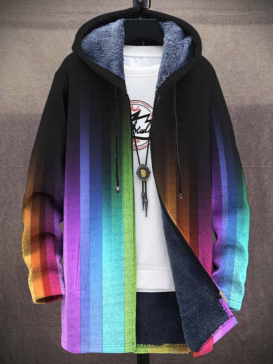 Aveline Rainbow Gradient Design Luxurious Cardigan