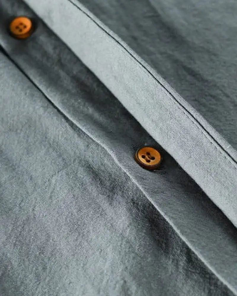 Kenji - Casual Stand Collar Shirt