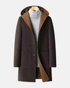 Regent Hooded Wool Overcoat
