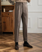 Carlo - High Waist Straight Leg Trousers