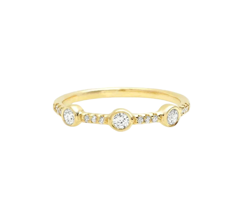Tahlia | Vintage Gold Zirconia Ring for Women for Flawless Elegance