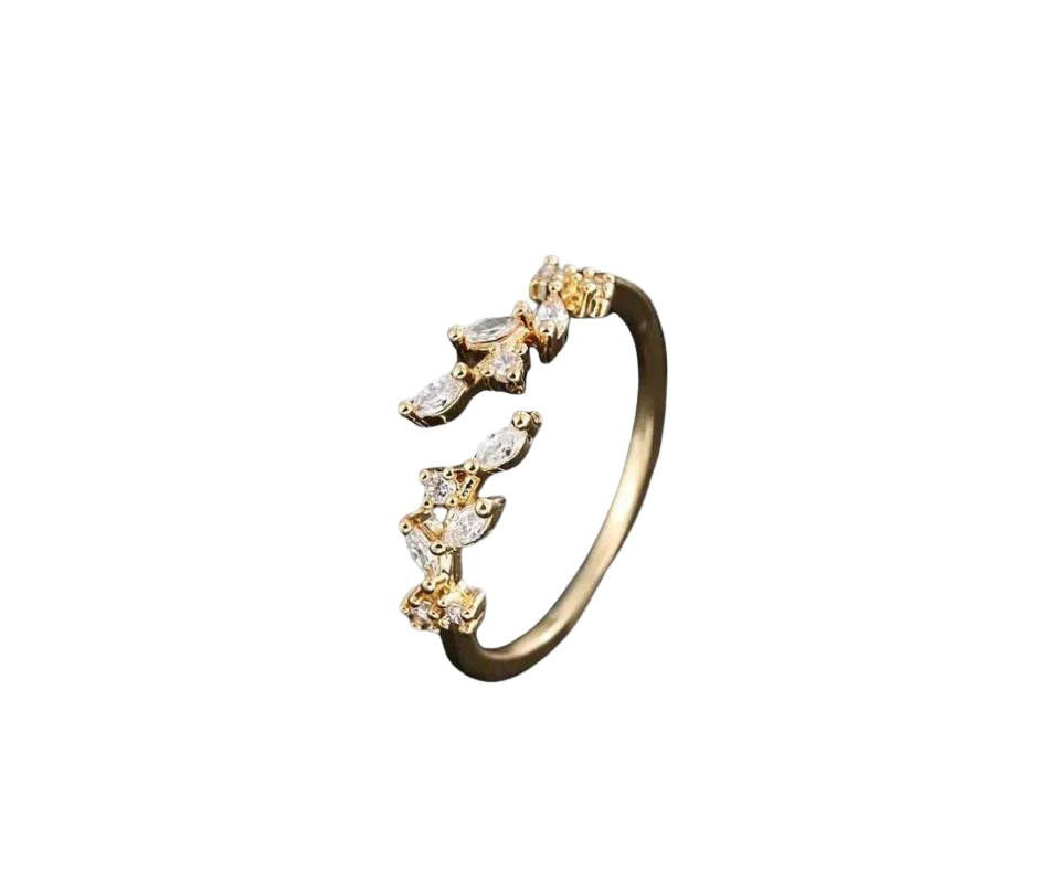 Phoebe | Gold Zirconia Ring for Women for Dazzling Radiant Glow