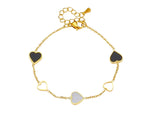 Rebecca | Gold Plated Heart Bracelet for Women for Romantic Elegance