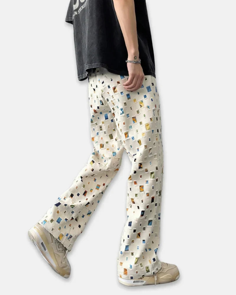 Rowan - Plaid Ripped Trousers