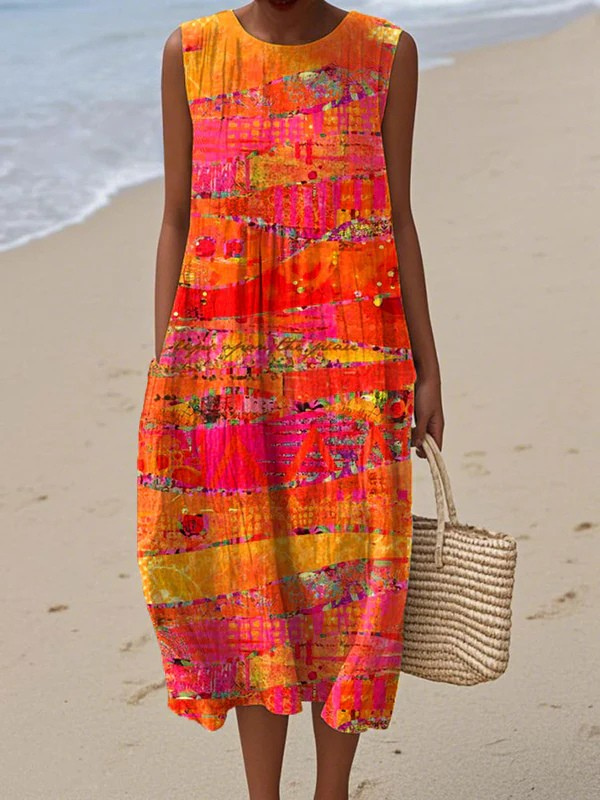 Desiree Sunset Horizon Midi Dress