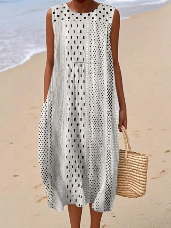 Jacqueline Playful Polka Modern Midi Dress