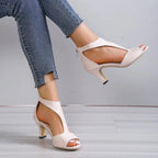 Moira – Zippered High Heeled Sandals