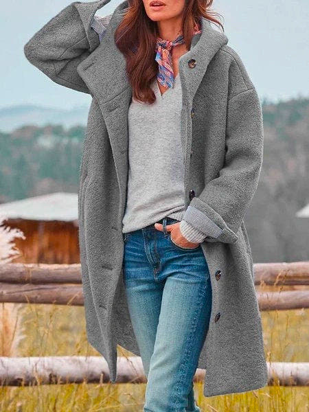 Eliana Cozy Button-Up Outdoor Jacket