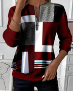 Nancy Half-Zip Effortless Style Sweatshirt