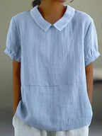 Amalie - Relaxed Fit Collared Top