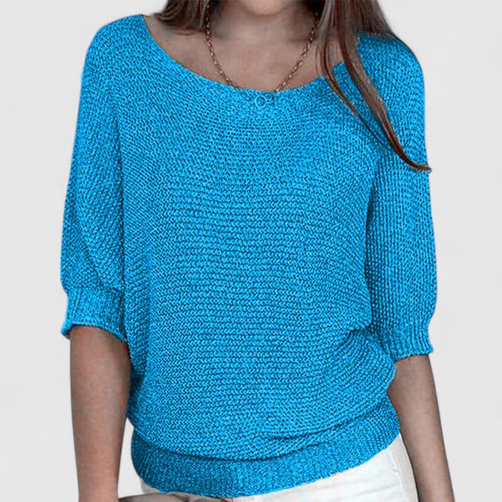 Lilibeth Soft-Drape Batwing Sweater