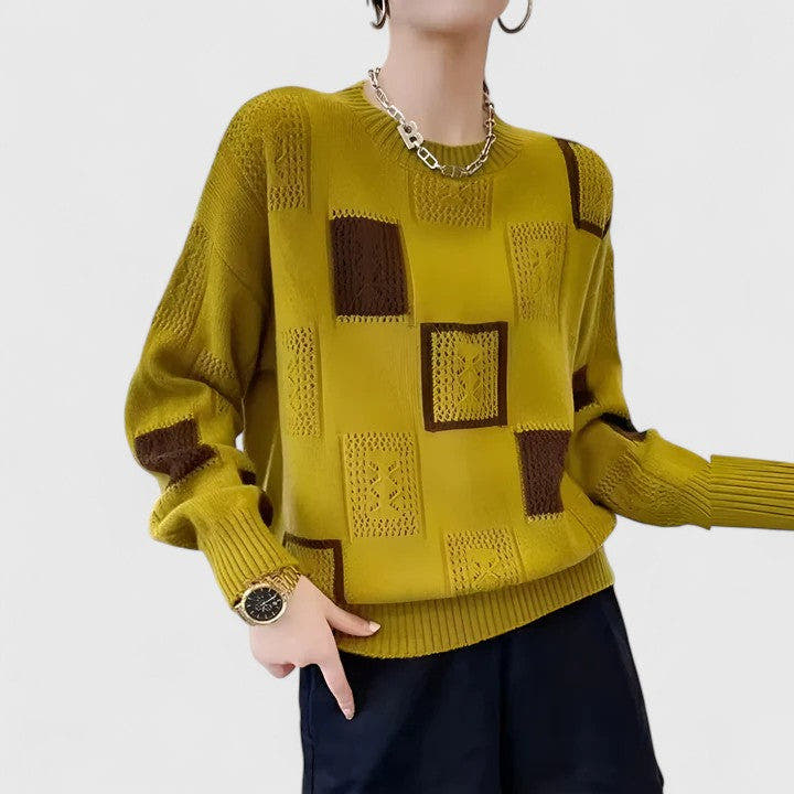 Heidi Soft Textured Open-Knit Sweater