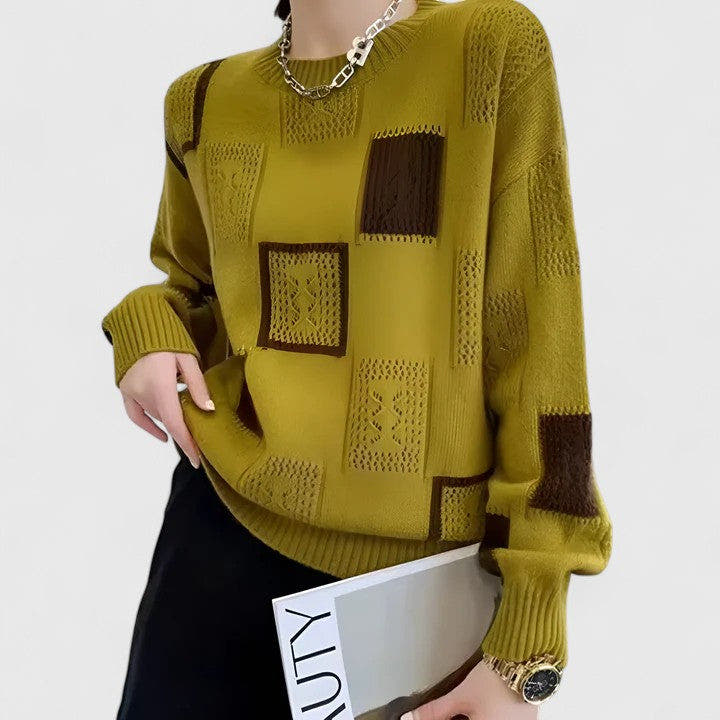 Heidi Soft Textured Open-Knit Sweater