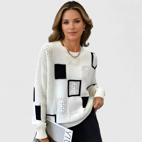 Heidi Soft Textured Open-Knit Sweater
