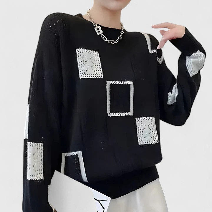 Heidi Soft Textured Open-Knit Sweater