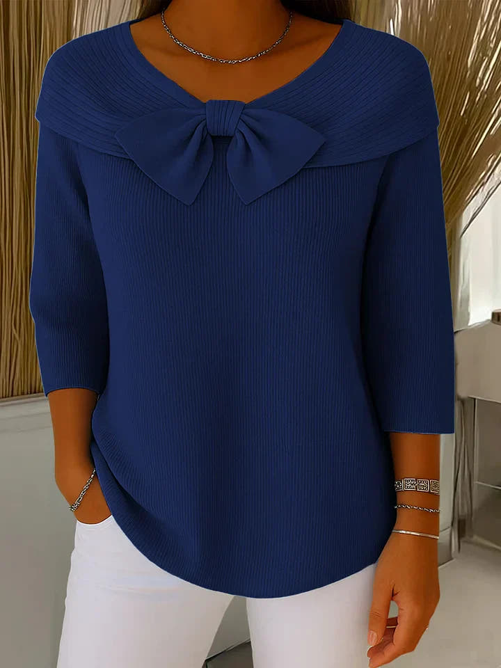 Sloane Soft Knit Bow Detail Sweater