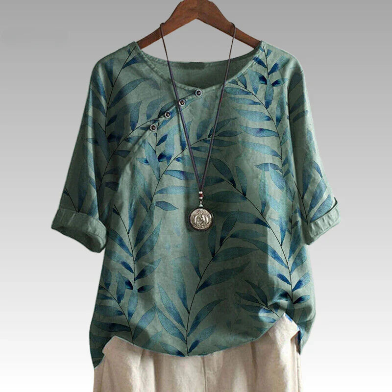 Christie | Button Detail Top for Women with Relaxed Fit