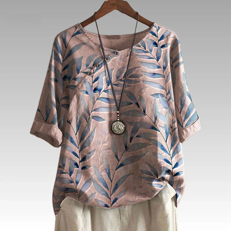 Christie | Button Detail Top for Women with Relaxed Fit
