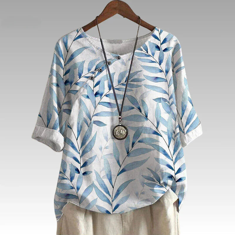 Christie | Button Detail Top for Women with Relaxed Fit