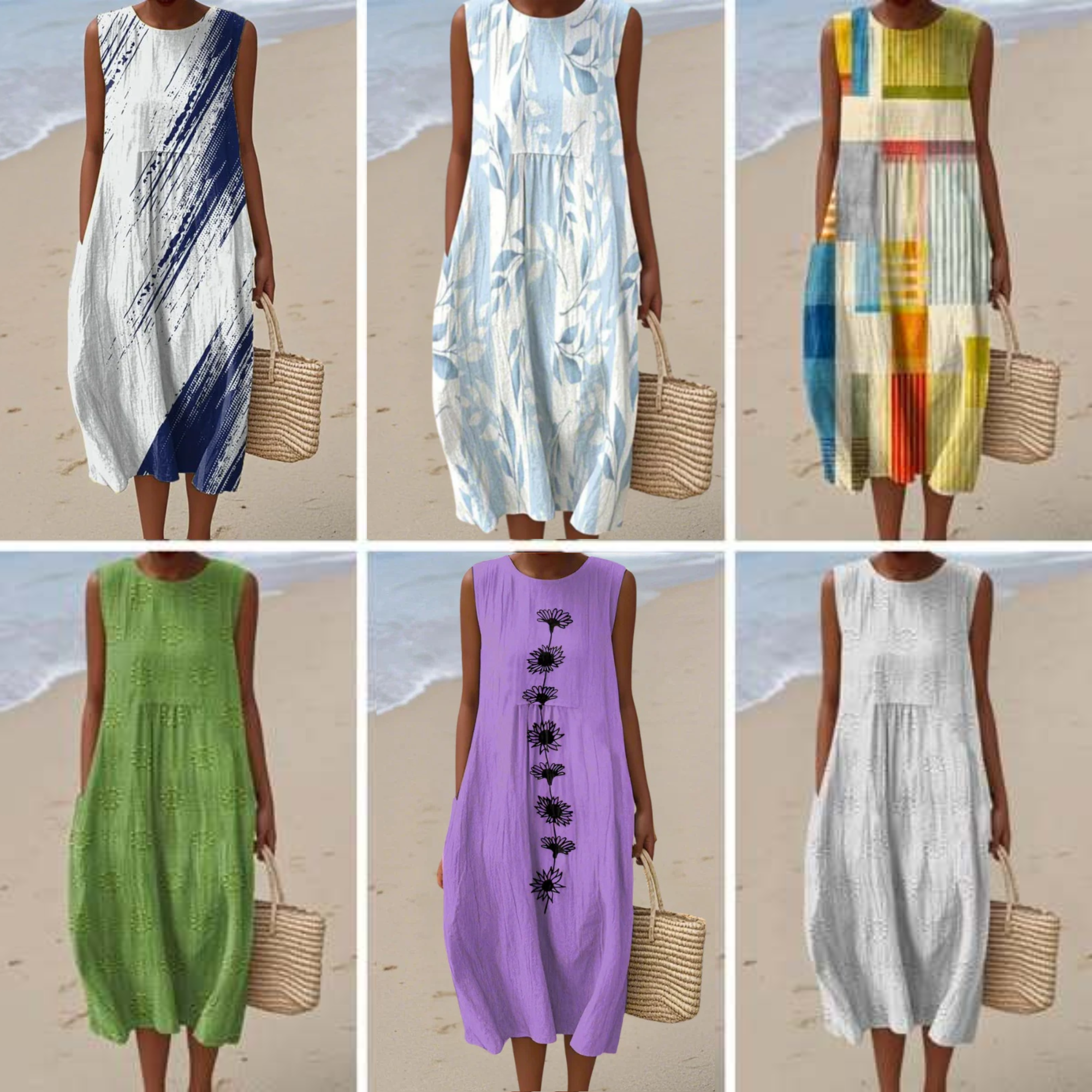 Becky Leaf Breeze Relaxed Midi Dress