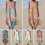 Madeline Charming Floral Print Midi Dress