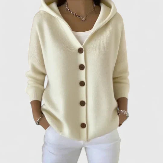 Paige Relaxed-Hood Soft-Drape Cardigan