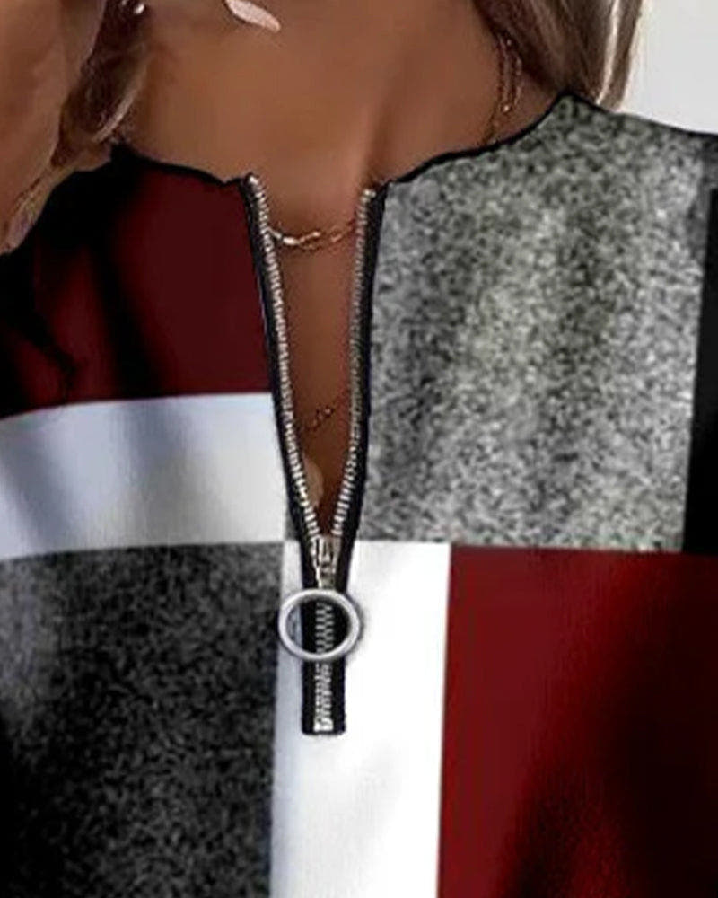 Nancy Half-Zip Effortless Style Sweatshirt