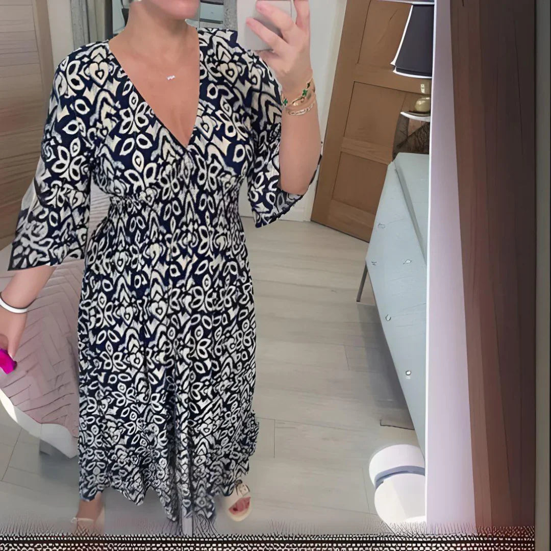 Yvonne | Boho Printed Dress for Women with Vibrant Style