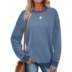 Stella Crew Neck Tunic Contrast Color Sweater